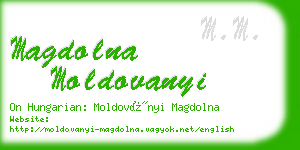 magdolna moldovanyi business card